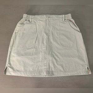 Willit Skirt Women’s Beige Golf UPF 50 Sun Protection Skort Elastic Waist Small